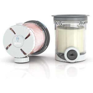 Ninja Swirl by CREAMi Pints and Lids - 2 Pack, Compatible with NC700 Series Ninja Swirl Ice Cream & Soft Serve Makers, BPA-Free & Dishwasher Safe, Grey Lids, XSK7PNTLD2