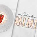 Mimi Gifts Kitchen Towels, So God Made A Mimi Waffle Hand Tea Towel for Bathroom Kitchen Decor, Gift for Grandma Christmas Birthday from Grandkids, 16x24 Inch