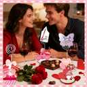 12 Pcs Valentine's Day Wood Place Card Holders Valentine's Day Decorations for Table, Photo Holders Sign Messages Cards Stand Display for Wedding Valentines Day Party Table Decor