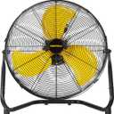 VENTISOL 18 Inch 3-Speed 4012CFM High Velocity Metal Floor Fan, Heavy Duty Gym Fan, Industrial Shop Fan for Warehouse,Workshop,Factory, Basement, Greenhouse, 360 Degree Tilt - ETL Listed, Black