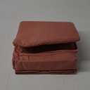 Hearth & Harbor Extra Deep Pocket Queen Sheets Sets - Fits Mattress 18-24 Inches Deep - Extra Deep Pocket Sheets - 6 Piece Queen Size Sheets - Pink Clay