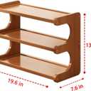 3 Tier Bookshelf for Desktop, Storage Rack, Desktop Organization, 19.6 x 7.6 x 13.8 inches