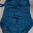 Aqua Eve One Piece Bathing Suit for Women Tummy Control Swimsuit Slimming Vintage Swimwear M