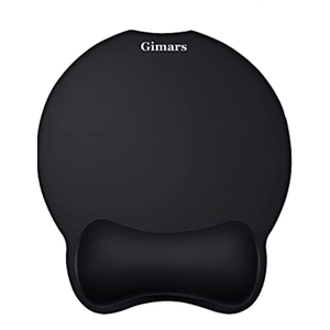 Gimars Upgrade Enlarge Superfine Fibre Soft Smooth Gel Ergonomic Mouse Pad Wrist Support and Keyboard Wrist Rest for Computer, Laptop, Mac, Gaming and Office, Durable, Comfortable and Pain Relief (Black)