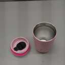 Owala SmoothSip Slider Insulated Stainless Steel Coffee Tumbler, Reusable Iced Coffee Cup, Hot Coffee Travel Mug, BPA Free 12 oz, Pink (Pucker Up)