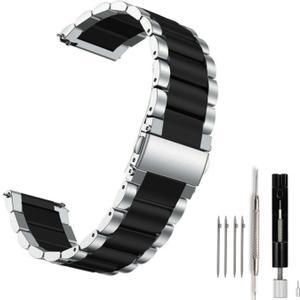 2 x Moran Stainless Steel Watch Band Quick Release Replacement Metal Strap 20mm 22mm for Men Women