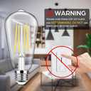 4-Pack Vintage E26 LED Edison Bulbs 100W Equivalent 1400LM High Brightness 8W ST58 LED Filament Light Bulbs 5000K Daylight White Medium Base CRI90+ Antique Clear Glass for Home Kitchen, Non-dimmable