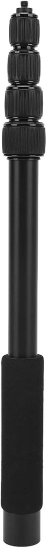 Handheld Mic Boom Pole, 5 Section Extendable Microphone Boom Arm with Foam Handle and 1/4in Threads, Telescopic Adjustable Mic Stand for Camera Phone Microphones (5)