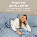 Queen Size Flat Sheet - Hotel Quality Top Flat Bed Sheet Only - Ultra-Soft, Comfy, Breathable & Cooling - Fade & Wrinkle Free - Easy-Care, Stain & Shrink Resistant Bedding - Oeko-Tex - Heathered Blue