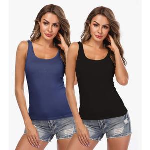 Camisoles for Women with Built in Bra,Basic Yoga Top Layering Tank Top Padded Bra Undershirt XL