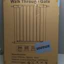 Fairy Baby Narrow Baby Gate for Stair, 22.8"-25.5" Wide Pressure Mounted Pet Gate for Doorway, Easy Walk Thru Child Safety Gate, White