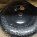Wheelbarrow Tires 4.80.4.00-8 Flat Free, 14.5" Solid Tire and Wheel, Fit 4.80/4.00-8, 3.50/3.50-8, 4.00-6 Wheelbarrow Wheels, with 3" Centered Hub, 5/8" or 3/4" Bearings and Adapter Kit