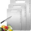 100% Pure Titanium Cutting Board - 15x11 Inch Non-Slip Kitchen Chopping Board, Dishwasher Safe, Scratch Resistant, Easy to Clean, Durable & Hygienic for Meat, Vegetables, and Fruits