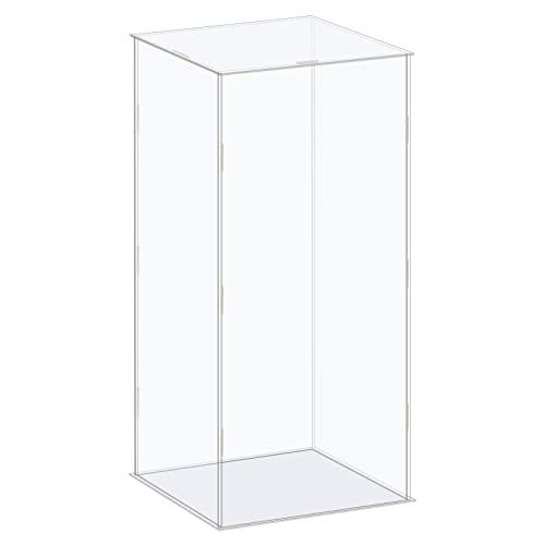MECCANIXITY Acrylic Display Case Box Clear Dustproof Protection Showcase 6.3x6.3x14.1 Inch for Collectibles Display