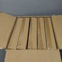 Showgeous 50 Pack Clear Plastic Charger Plates,Gold Rim,13 Inch Round