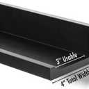 Americanflat 14" Floating Shelves for Wall - Set of 3 - Made of Engineered Wood with Lipped Ledge - Floating Wall Shelves for Bedroom, Bathroom, Kitchen, Office, and Living Room - Black