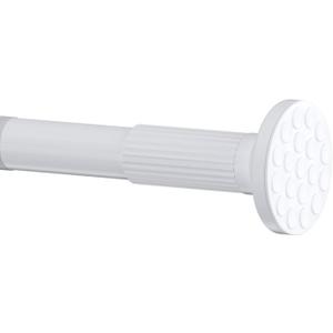 MOFAOTU Tension Curtain Rod, Shower Curtain Rod, 46-167 inch, No Drill Window Curtain Rod, Rustproof Adjustable Shower Rods for Bathroom, Extra Long For Outdoor, Living Room, White