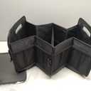 Femuar Car Trunk Organizer with Large Capacity Waterproof Car Accessories for Women & Men, Collapsible Trunk Organizer for Suv/ Jeep/ Sedan (Black, Standard)