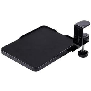 Pull Out Under Desk Mouse Tray, Computer Hand Bracket, No Punching Required, Mouse Stand for Tables Below 7cm(Black)
