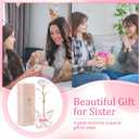 Unique Gifts for Sister, Pink Preserved Galaxy Rose with 4.23.15 Inch Acrylic Butterfly Stand - Delicate Sister Birthday