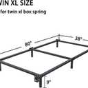 Bedsnus Twin XL Size Bed Frame, 9 Inch Metal Basics Bed Frame,High Profile Base for Box Spring, 6-Leg Support, Noise-Free, Easy Assembly, Black