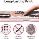 Bouvardia for iPhone 17 Case, Cute Girly Design for Women, Shockproof & Aesthetic, Floral: Sakura