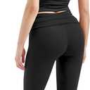 SUUKSESS Women 2 Piece Lounge Sets Going Out Y2K Foldover Pants Matching Pajamas (Black, XL)