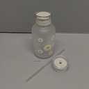 480ml Milk Juice Cute Water Bottle with Scale 2 Lids Little daisy Matte Portable Transparent Water Cup Glass Bottles Creative Handy Cup (1Pcs Six Flowers)