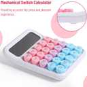 Mr. Pen- Mechanical Switch Calculator, 12 Digit Large LCD Display, Colorful with Big Buttons, Mechanical Switch Calculator for Home, School, Office