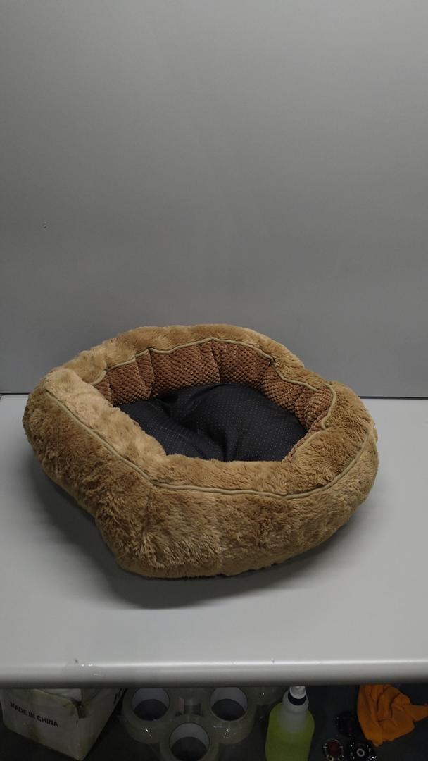 INVENHO Small Dog Bed Washable Orthopedic Calming Warming Durable Pet Bed with Anti-Slip Bottom (S (20"x19"x6"), Dark Brown)