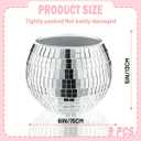 9 Pcs Disco Ball Vase,Glass Disco Ball Vases, Mirror Disco Balls,Candle Holder Vase,Disco Ball Decorations,Wedding Centerpieces,Birthday Parties,Bedroom,Office Decorations (5 x 6 inches)