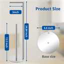 Toilet Paper Holder Stand, Bathroom Toilet Paper Roll Holder Stand with Reserve, Standing Toilet Paper Holder with Storage,Toilet Paper Roll Holder for 4 Rolls, Chrome