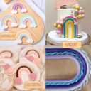 2 x 1 Pcs Bohemian Hemp Rope Cake Decoration Silicone Mold, Printed Flower and Leaf Shape Clay Chocolate Silicone Mold, Wedding Birthday Candy Cookie Dough Cupcake Toppers Baking Supplies