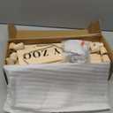 Stuffed Animal Storage Zoo, Wooden Stuffed Animal Organizer with Elastic Cords for Boys Girls, Space Saving Toy Plushies Storage Holder for Playroom, Bedroom, Living Room (Burlywood, Small)