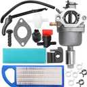 MIA12509 MIA11474 MIA11520 Carburetor Compatible with John Deere L107 L108 115 LA115 LA105 D110 LA125 Lawn Mower Tractor with GY20573 M149171 Air Filter Pre Fuel Filter