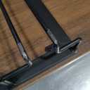 Ceiling Wine Glass Rack - 55.1in Hanging Wine Rack with Glass Holder and Shelf, 2 Layer Industrial Hanging Wine Bottle Holder, Black Metal Ceiling Shelf for Bar Cafe Kitchen (Black, 55.1×11.8×31.4in)