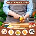 2Packs Premium Vegetable Peeler with Wooden Handle and Bottle Opener Stainless Steel Blade Kitchen Tool for Fruit A pple Potato Pumpkin Papaya Zucchini, With Fruit/Vegetable Brush