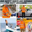 Amylove 4 Pcs Reflective Safety T Shirt High Visibility Work Shirts Sun Protection Construction, Size XL