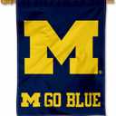 Michigan Team University Wolverines Go Blue Double Sided House Flag