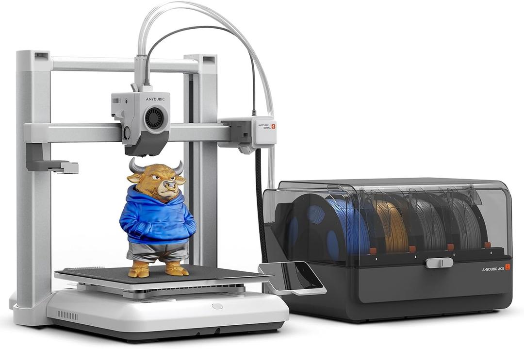 Anycubic Kobra 4 Combo 3D Printer with ACE 2 Pro, Native 4-Color Printing