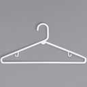 Set of 17 White Plastic and Metal Hangers