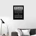 Fear Has Two Meanings Motivational Wall Art Printed Pictures Canvas Inspirational Entrepreneur Quotes Pictures Posters Home Decor Painting Frame for Living Room Office Ready to Hang [12''W x 18''H]