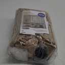 MIULEE Pinch Pleated Thick Linen Curtains 90 Inches Long 2 Panels for Living Room Bedroom, Linen Texture Memory Trained Brown Drapes Pleat Back Tab Light Filtering Country Farmhouse Burlap Curtains