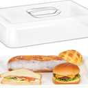 Luxshiny Rectangular Acrylic Cake Stand Cover, 10.82 Inch Transparent Food Dome for Cakes Bread Desserts Snacks Home Kitchen and Restaurant Use