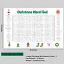 Jumbo Christmas Word Search Poster,Giant Christmas Word Find Puzzle Poster Game,Large 36"X24" Words Find Wall Poster Fun Interactive Party Activity