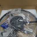 DLLT LED Ceiling Fan with Light: 20" Modern Low Profile Flush Mount Fandelier with App & Remote Control - Dimmable Black Bladeless Fan Light Fixture for Bedroom Kids Room Living Room