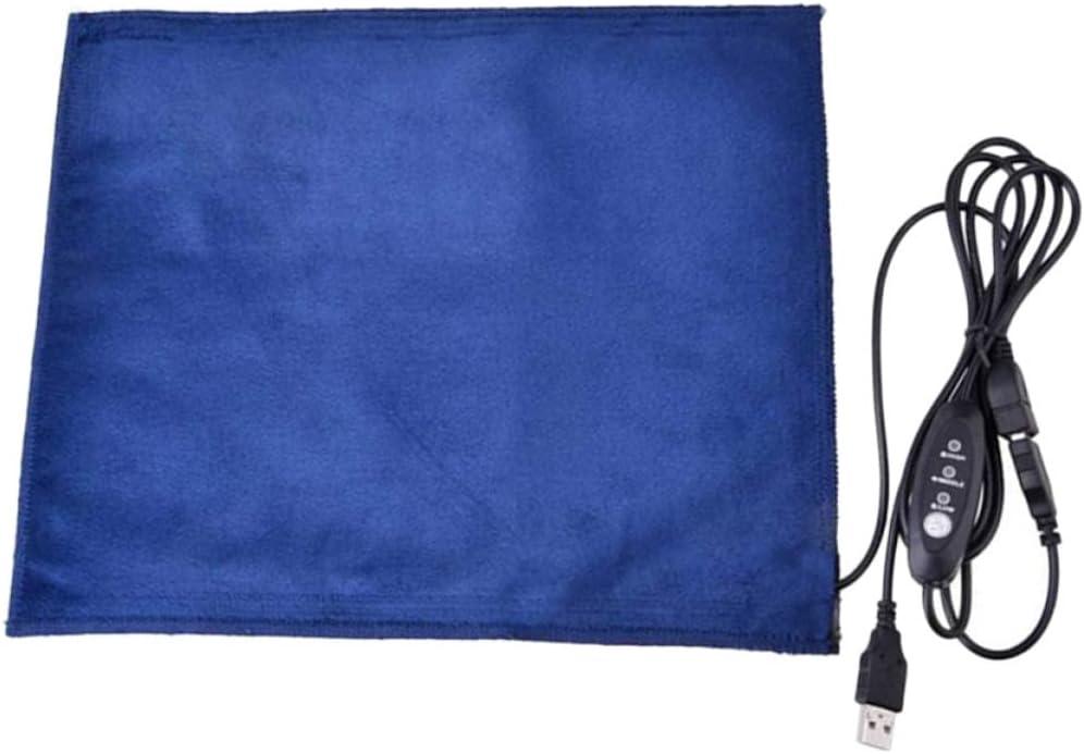 KESYOO USB PET Heating Mat Waterproof Electric Dog Cat Heating Pad Constant Temperature for Indoor Outdoor Use Blue