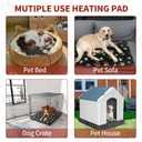 GOLOPET Large Dog Heating Pad 36x24 in with Smart Thermostat Switch and Power Line Protection Tube,Obtained MET and UL Dual Certification,Waterproof Pet Heating Pad for Dogs,with Plush Fabric Cover