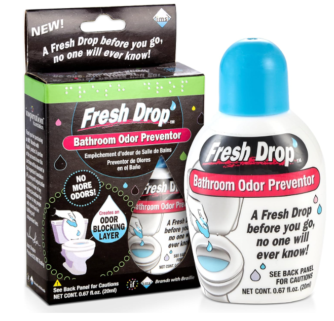 Fresh Drop Poop Odor Eliminator, Toilet Odor Eliminator, One Drop Toilet Deodorizer, Toilet Spray, Air Freshener Spray, 0.67 Fl Oz 