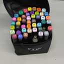 YTW Alcohol Markers, 48 Colors Dual Tip Art markers, Drawing Markers, Coloring Marker for Adults Coloring Drawing, Chisel & Fine